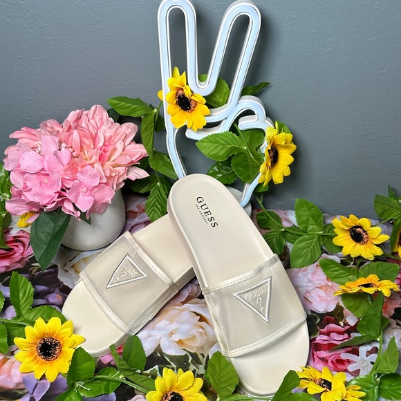 Guess Shoes - GUESS Women's Beige Slide Sandals